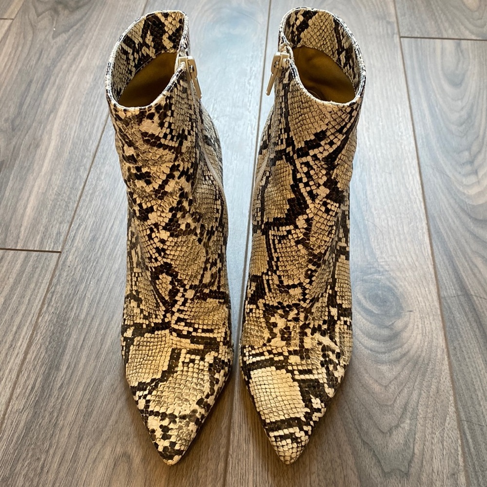 Snakeskin Booties
